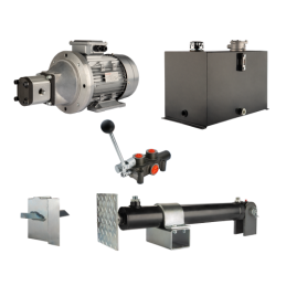 Malkų skaldytuvo hidraulika: skaldymo galia: 8 tonos, skaldymo ciklo laikas: 14–17 sekundžių. Pavara, siurblys, variklis, 75 lit