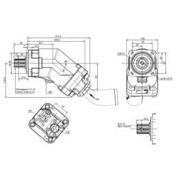 Hidraulinis siurblys, 7 stūmoklių, su įsiurbimo anga XPi 50 0523770, įstrižas, 1 srovės, 50 cm3, dvikryptis, komplektuojamas su 