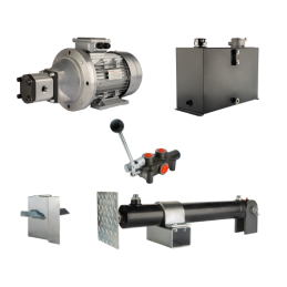 Malkų skaldytuvo hidraulika: skaldymo galia: 8 tonos, skaldymo ciklo laikas: 9–12 sekundžių. Pavara, siurblys, variklis, 45 litr