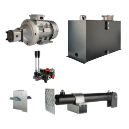 Malkų skaldytuvo hidraulika: skaldymo galia: 5 tonos, skaldymo ciklo laikas: 11–14 sekundžių. Pavara, siurblys, variklis, 100 li