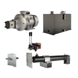 Malkų skaldytuvo hidraulika: skaldymo galia: 6 tonos, skaldymo ciklo laikas: 9–12 sekundžių. Pavara, siurblys, variklis, 75 litr