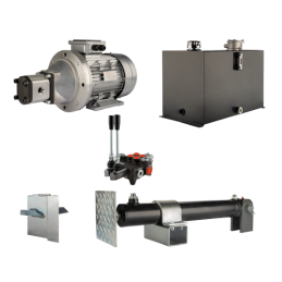 Malkų skaldytuvo hidraulika: skaldymo galia: 8 tonos, skaldymo ciklo laikas: 14–17 sekundžių. Pavara, siurblys, variklis, 75 lit