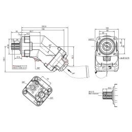 Hidraulinis siurblys 7 stūmoklių su įsiurbimo anga XPi 41 0523790 įstrižas 1 srovės 41 cm3 dvikryptis komplekte su adapteriu su 