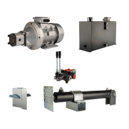 Malkų skaldytuvo hidraulika: skaldymo galia: 9 tonos, skaldymo ciklo laikas: 11–14 sekundžių. Pavara, siurblys, variklis, 45 lit