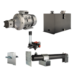 Malkų skaldytuvo hidraulika: skaldymo galia: 8 tonos, skaldymo ciklo laikas: 9–12 sekundžių. Pavara, siurblys, variklis, 75 litr