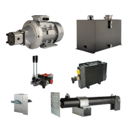 Malkų skaldytuvo hidraulika. Skaldymo galia: 10 tonų. Skaldymo ciklo laikas: 18–21 sekundė. Pavara, siurblys, variklis, 75 litrų