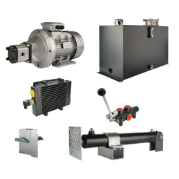 Malkų skaldytuvo hidraulika: skaldymo galia: 9 tonos, skaldymo ciklo laikas: 11–14 sekundžių. Pavara, siurblys, variklis, 100 li