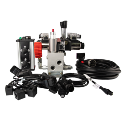 sekcijų 12 V hidraulinis skirstytuvo blokas, tipas Cetop 3 NG6, su proporciniu srauto reguliatoriumi, komplektuojamas su „Salvar