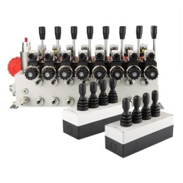 sekcijų, 12 V, „Cetop 3 NG6“ hidraulinis skirstytuvas su proporciniu srauto reguliatoriumi, komplektuojamas su dviem „Hydroleade