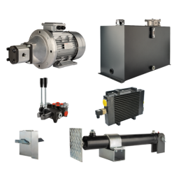 Malkų skaldytuvo hidraulika. Skaldymo galia: 10 tonų. Skaldymo ciklo laikas: 18–21 sekundė. Pavara, siurblys, variklis, 100 litr