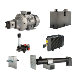 Malkų skaldytuvo hidraulika. Skaldymo galia: 12 tonų. Skaldymo ciklo laikas: 14–17 sekundžių. Pavara, siurblys, variklis, 45 lit