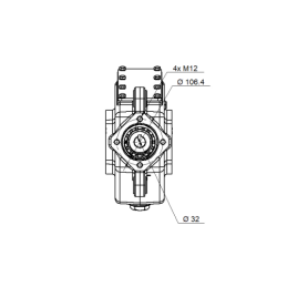 PMS(A) 32-50-11-0.028 hidraulinės pavarų dėžės komplektas betono maišyklėms. Pavarų dėžė betono maišymui statybinėse mašinose. P