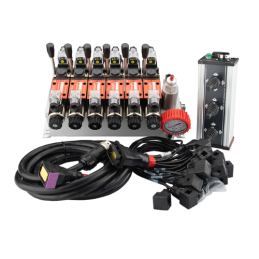 sekcijų 12 V hidraulinis skirstytuvo blokas, tipas Cetop 3 NG6, su proporciniu srauto reguliatoriumi, komplektuojamas su „Salvar