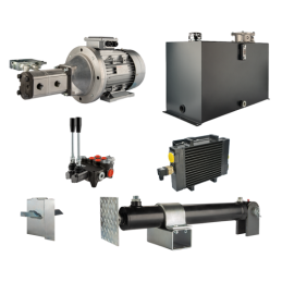 Malkų skaldytuvo hidraulika. Skaldymo galia: 18 tonų. Skaldymo ciklo laikas: 12–16 sekundžių. Pavara, siurblys, variklis, 100 li