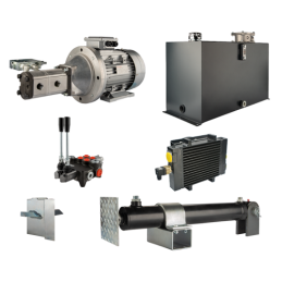 Malkų skaldytuvo hidraulika. Skaldymo galia: 19 tonų. Skaldymo ciklo laikas: 17–20 sekundžių. Pavara, siurblys, variklis, 100 li