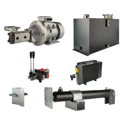 Malkų skaldytuvo hidraulika. Skaldymo galia: 16 tonų. Skaldymo ciklo laikas: 10–13 sekundžių. Pavara, siurblys, variklis, 100 li