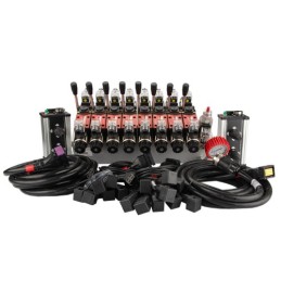 sekcijų 12 V hidraulinis skirstytuvo blokas, tipas Cetop 3 NG6, su proporciniu srauto reguliatoriumi, komplektuojamas su dviem „