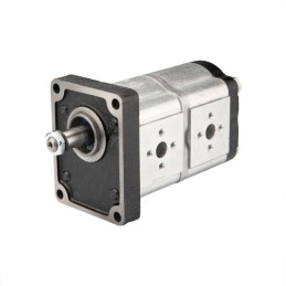 „Hydrosila“ dešininis 2 sekcijų krumpliaratinis hidraulinis siurblys, 2 grupė, tūris: 10/10 cm3/aps., našumas (1500 aps.): 15/15