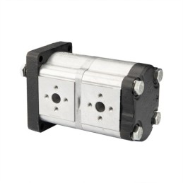 „Hydrosila“ dešininis 2 sekcijų krumpliaratinis hidraulinis siurblys, 2 grupė, tūris: 10/10 cm3/aps., našumas (1500 aps.): 15/15