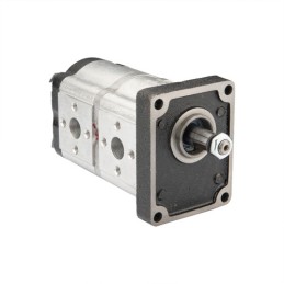 „Hydrosila“ dešininis 2 sekcijų krumpliaratinis hidraulinis siurblys, 2 grupė, tūris: 10/10 cm3/aps., našumas (1500 aps.): 15/15