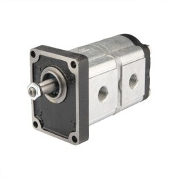 „Hydrosila“ dešininis 2 sekcijų krumpliaratinis hidraulinis siurblys, 2 grupė, tūris: 12/8 cm3/aps., našumas (1500 aps.): 18/12 