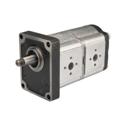 „Hydrosila“ dešininis 2 sekcijų krumpliaratinis hidraulinis siurblys, 2 grupė, tūris: 12/12 cm3/aps., našumas (1500 aps.): 18/18