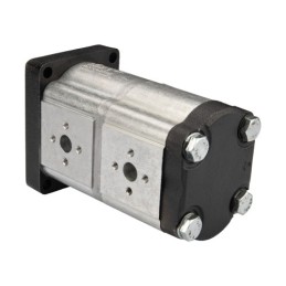 „Hydrosila“ dešininis 2 sekcijų krumpliaratinis hidraulinis siurblys, 2 grupė, tūris: 12/12 cm3/aps., našumas (1500 aps.): 18/18