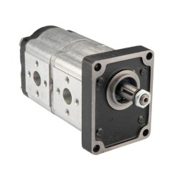 „Hydrosila“ dešininis 2 sekcijų krumpliaratinis hidraulinis siurblys, 2 grupė, tūris: 14/12 cm3/aps., našumas (1500 aps.): 21/18