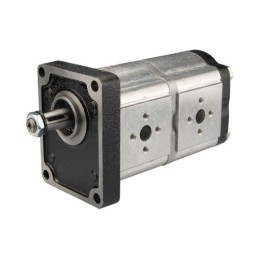 „Hydrosila“ dešininis 2 sekcijų krumpliaratinis hidraulinis siurblys, 2 grupė, tūris: 14/14 cm3/aps., našumas (1500 aps.): 21/21