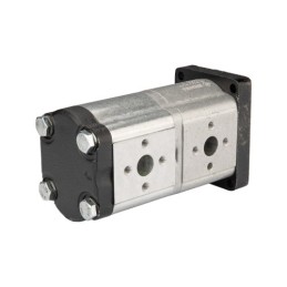 „Hydrosila“ dešininis 2 sekcijų krumpliaratinis hidraulinis siurblys, 2 grupė, tūris: 20/20 cm3/aps., našumas (1500 aps.): 30/30