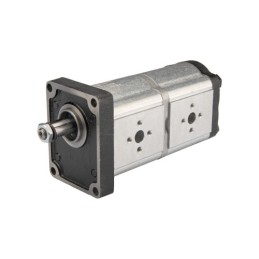 „Hydrosila“ dešininis 2 sekcijų krumpliaratinis hidraulinis siurblys, 2 grupė, tūris: 22/22 cm3/aps., našumas (1500 aps.): 33/33