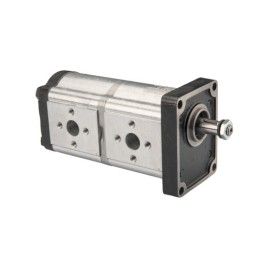 „Hydrosila“ dešininis 2 sekcijų krumpliaratinis hidraulinis siurblys, 2 grupė, tūris: 22/22 cm3/aps., našumas (1500 aps.): 33/33