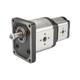 „Hydrosila“ dešininis 2 sekcijų krumpliaratinis siurblys, 3 + 2 grupė, tūris: 33/12 cm3/aps., našumas (1500 aps.): 50/18 l/min.