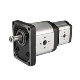 „Hydrosila“ dešininis 2 sekcijų krumpliaratinis siurblys, 3 + 2 grupė, tūris: 33/14 cm3/aps., našumas (1500 aps.): 50/21 l/min.