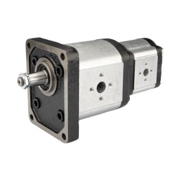 „Hydrosila“ dešininis 2 sekcijų krumpliaratinis siurblys, 3 + 2 grupė, tūris: 39/10 cm3/aps., našumas (1500 aps.): 58/15 l/min.