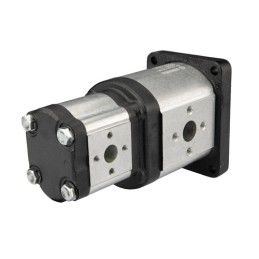 „Hydrosila“ dešininis 2 sekcijų krumpliaratinis siurblys, 3 + 2 grupė, tūris: 39/12 cm3/aps., našumas (1500 aps.): 58/18 l/min.