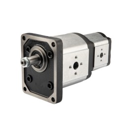 „Hydrosila“ dešininis 2 sekcijų krumpliaratinis siurblys, 3 + 2 grupė, tūris: 39/14 cm3/aps., našumas (1500 aps.): 58/21 l/min.