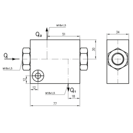 Bizon RP-001 kombaino srauto reguliatorius 25L/min 250bar