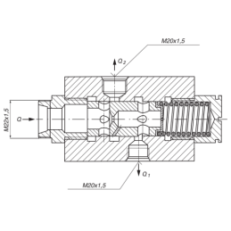 Srauto reguliatorius Cyklop DTA-000 krautuvui 55L/min 250bar