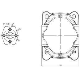 Dešinės pavaros hidraulinis siurblys, 3 grupė, PZG 30-C-72X.DS-51 miškų ūkio mašinoms, dešinės rotacijos, našumas: 51 cm3/aps.