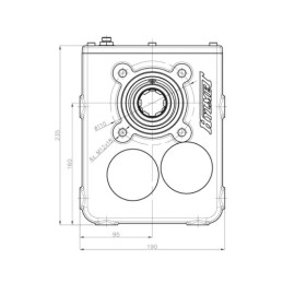 „Hylmet PZO 1:2.0“ vidinis-vidinis daugiklis kardaniniam velenui, padvigubinantis apsukas, komplekte su alyva ir alsuokliu