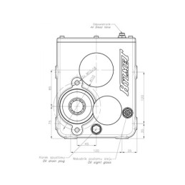 „Hylmet PZO 1:2.0“ vidinis-vidinis daugiklis kardaniniam velenui, padvigubinantis apsukas, komplekte su alyva ir alsuokliu