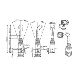 „Indemar 6020“ valdymo svirtis be mygtuko. Skirta rutuliniams ir lizdiniams kabeliams.