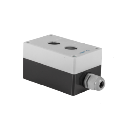 5 x Korpusas elektrinėms valdymo svirtims arba manipuliatoriams, dvi skylės, su liauka, tvirtinimo anga 22 mm