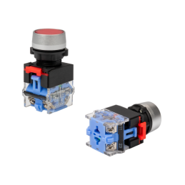 2 x Raudonas elektros jungiklio mygtukas