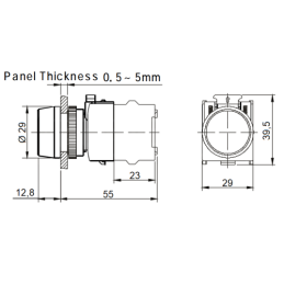 2 x Mėlynas elektros jungiklio mygtukas su rodyklėmis