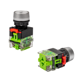 2 x Baltas elektros jungiklio mygtukas su rodykle