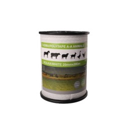 2 x Elektrinio tvoro juosta 200 m / 20 mm, balta