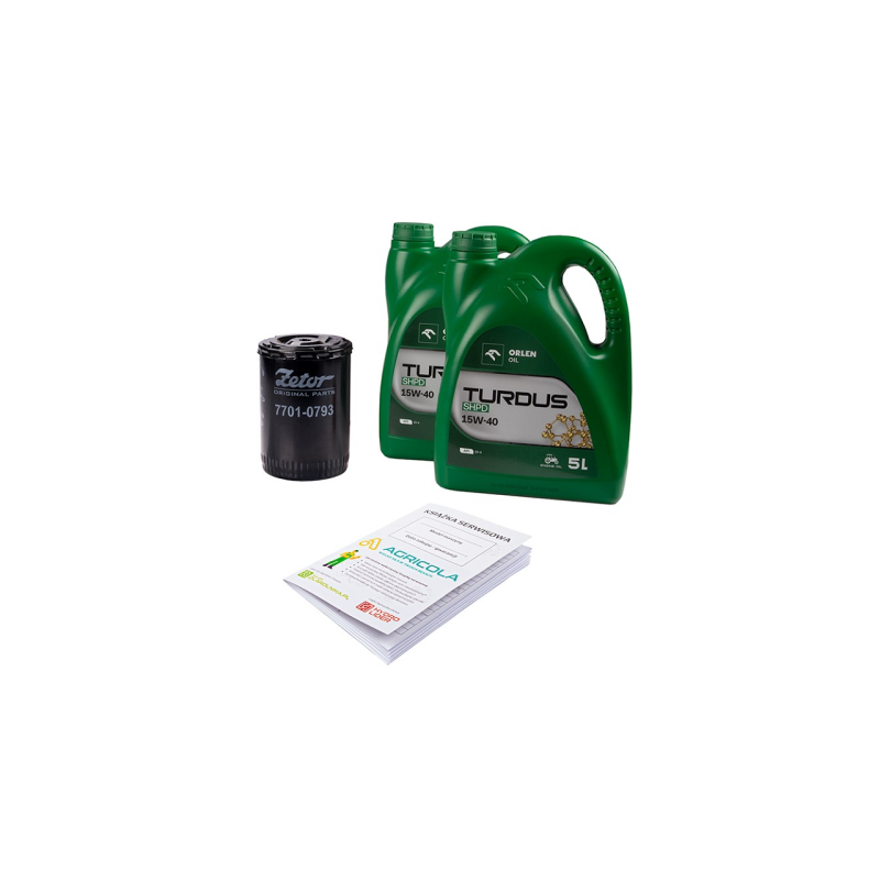 Variklio alyvos filtras PP711 PP-7.1.1 traktoriui Zetor 5211-7245 + variklio alyva TURDUS 15W40 10L + serviso knygelė
