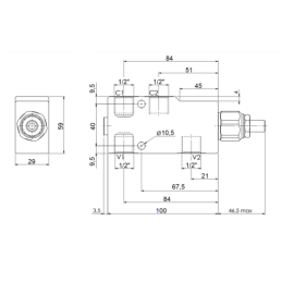 Vienpusis atsvarinis perkrovos ir blokavimo vožtuvas VBCL sriegiai: 1/2 colio srautas: 60 l/min maksimalus slėgis: 350 bar